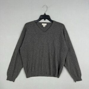 Greyland Sweater Womens Large Cashmere V Neck Pullover Minimalist Quiet Luxury
